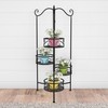 Nature Spring Nature Spring 4-Tier Plant Stand - Black Wrought Iron 125207XPW